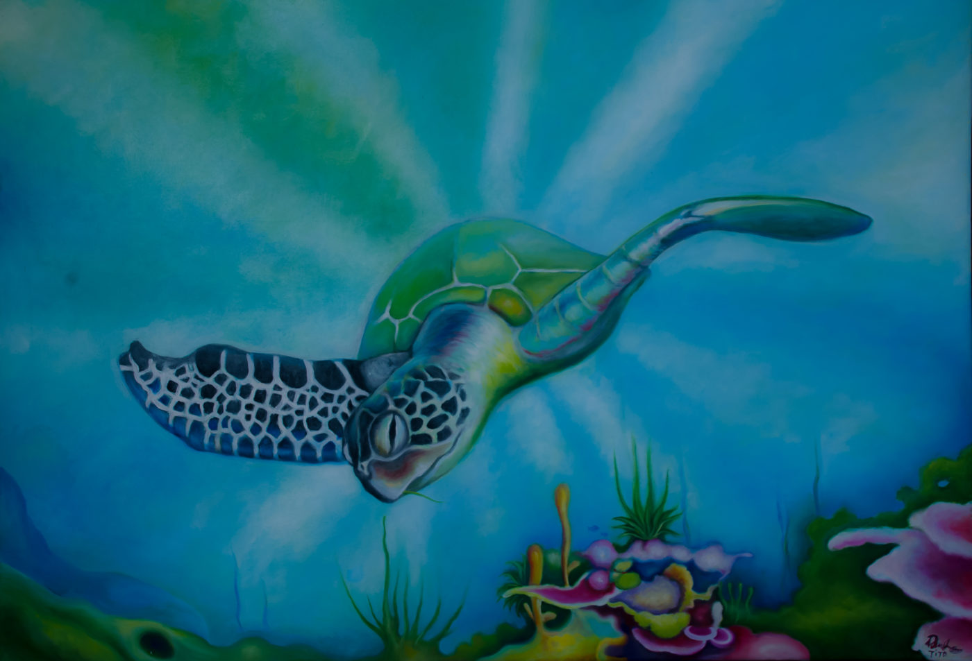 Oil on Canvas - “IN SEARCH OF TURTLE GRASS”